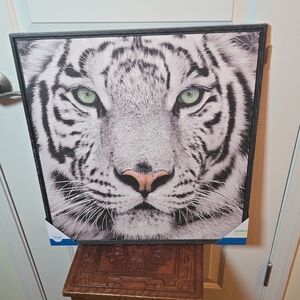 Mainstays Black and White Tiger Wall Art